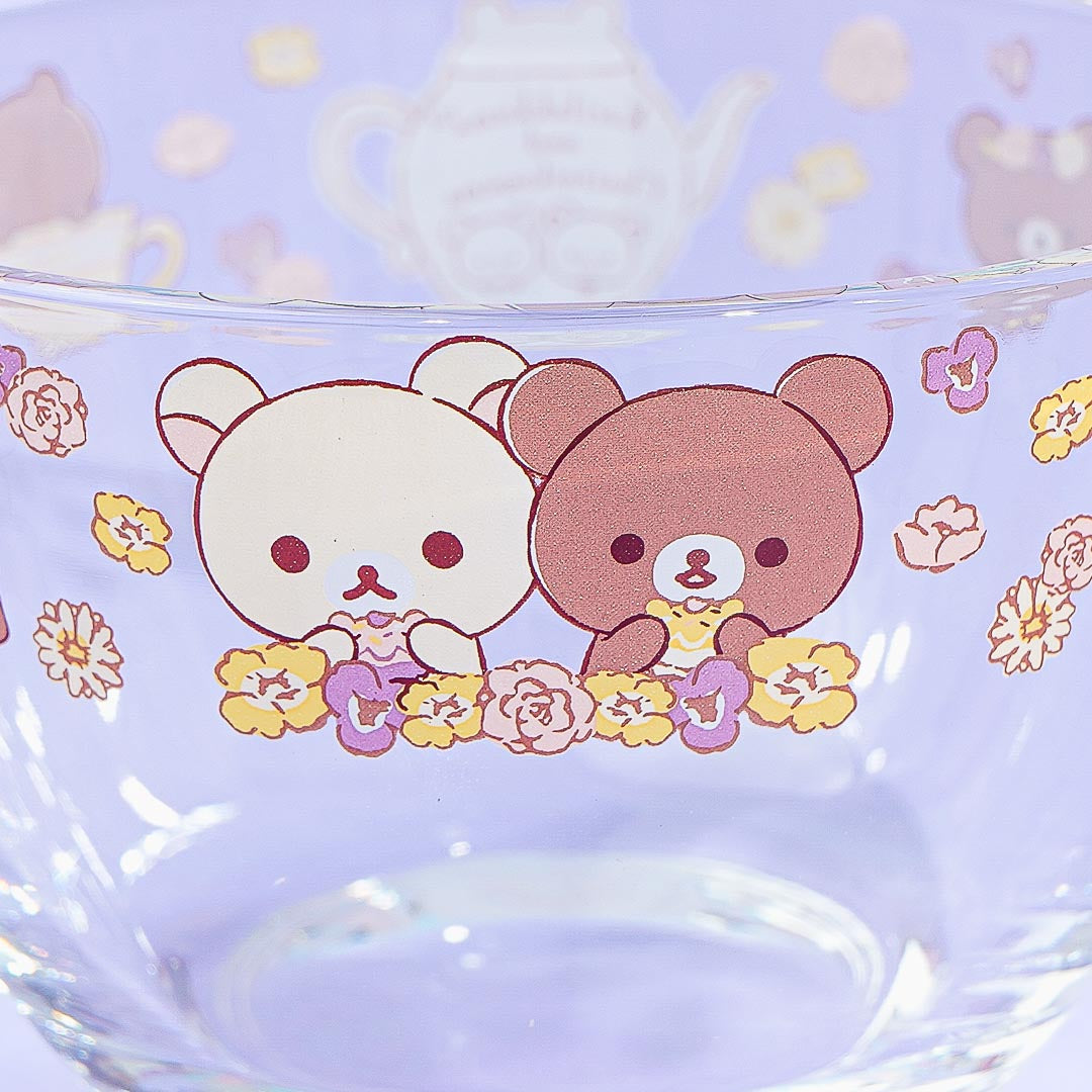 Korilakkuma & Chairoikoguma Flower Tea Time Glass Dessert Bowl