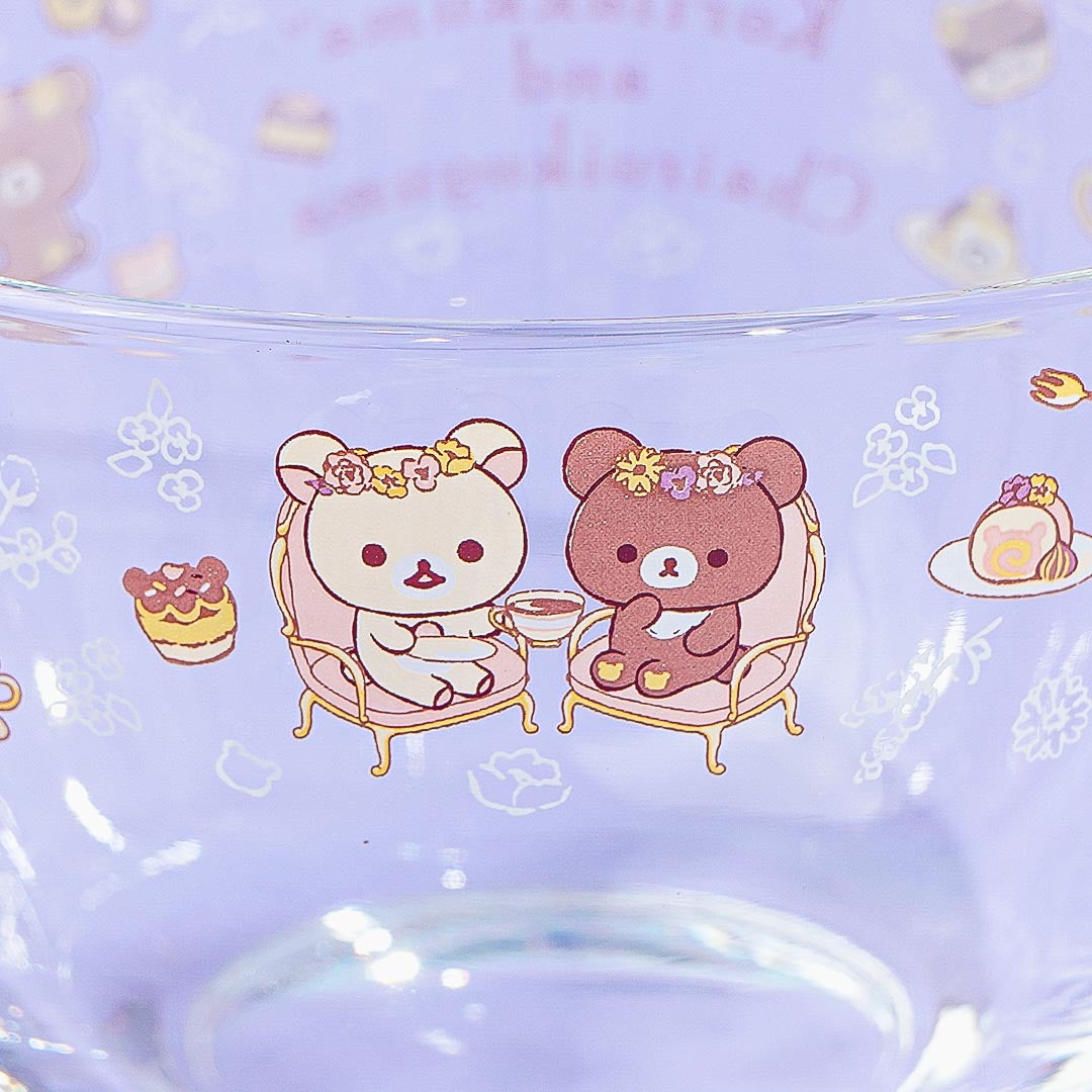 Korilakkuma & Chairoikoguma Flower Tea Time Clear Dessert Bowl