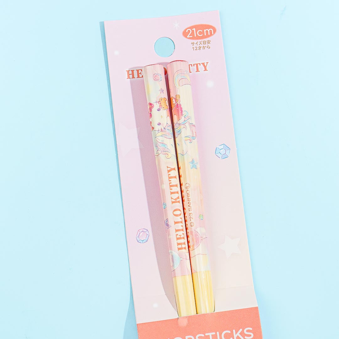 Hello Kitty & The Glitter Unicorn Bamboo Chopsticks