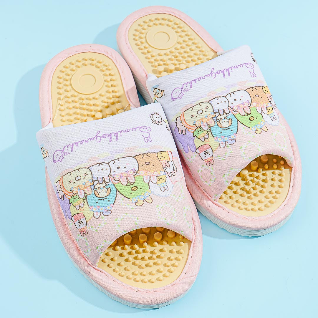Sumikko Gurashi Spring Bunnies Accupressure Slippers -  Light Pink