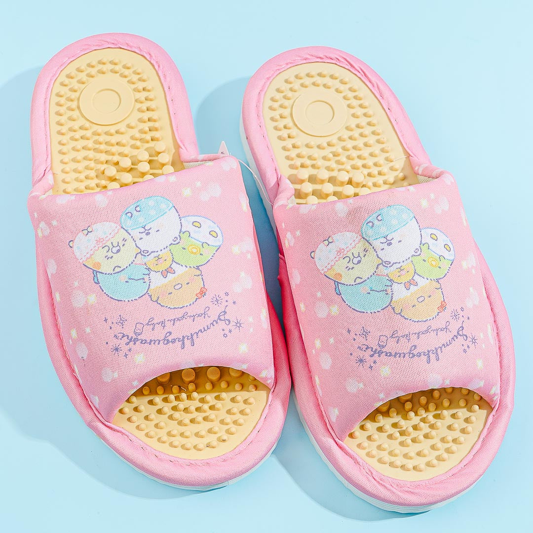Sumikko Gurashi Yochi Yochi Baby Accupressure Slippers - Pink
