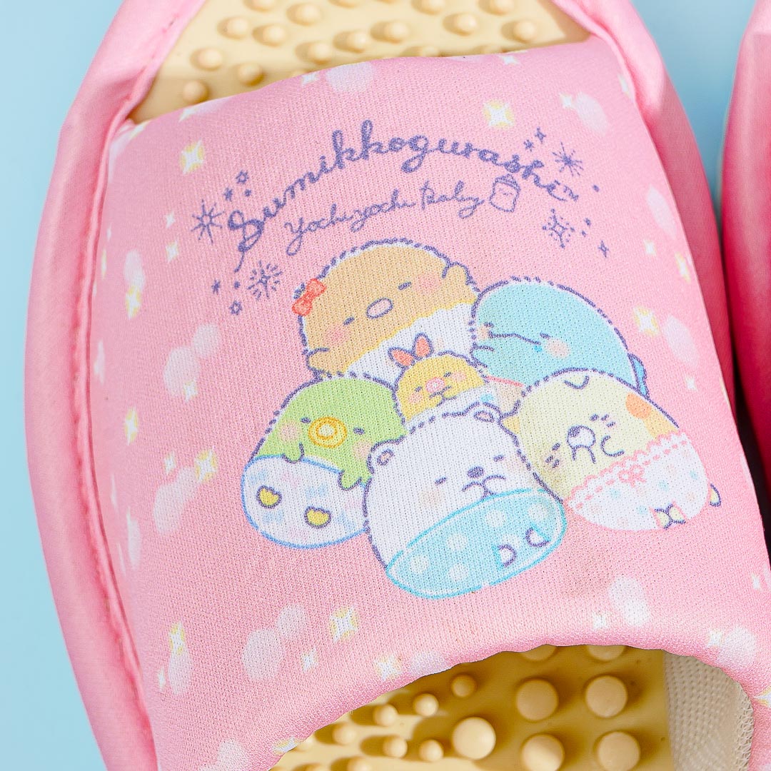 Sumikko Gurashi Yochi Yochi Baby Accupressure Slippers - Pink