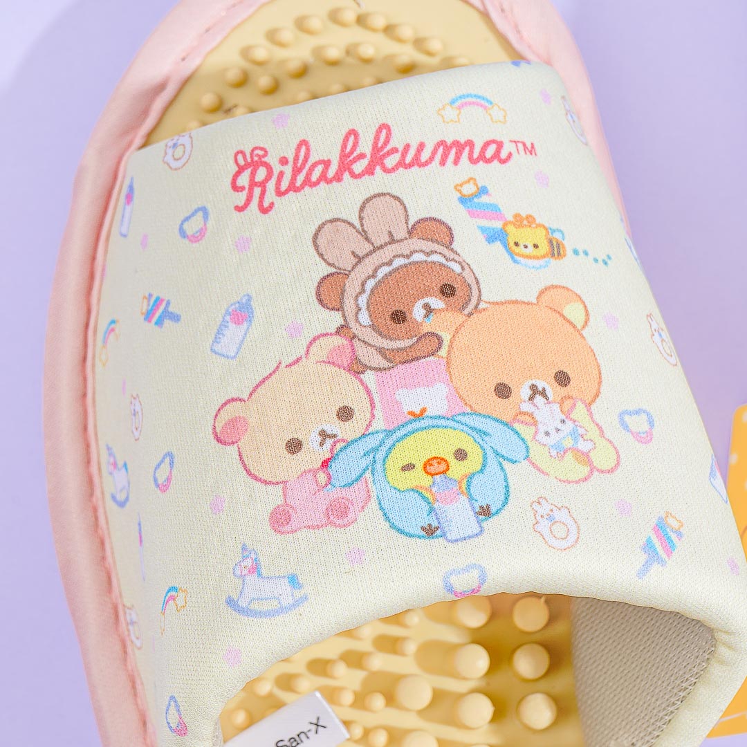 Rilakkuma Baby Friends Accupressure Slippers - Yellow