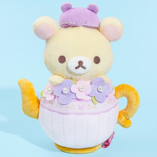 Korilakkuma Korikogu Flower Tea Time Teapot Plushie - Medium