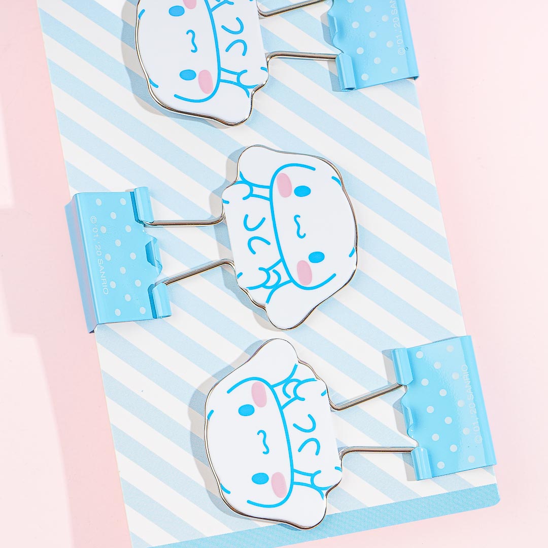 Cinnamoroll Polka Dot Binder Clip Set - 3pcs