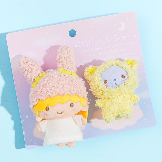 Little Twin Stars Fuwa Fuwa Fancy Brooch Set - Lala & Poff