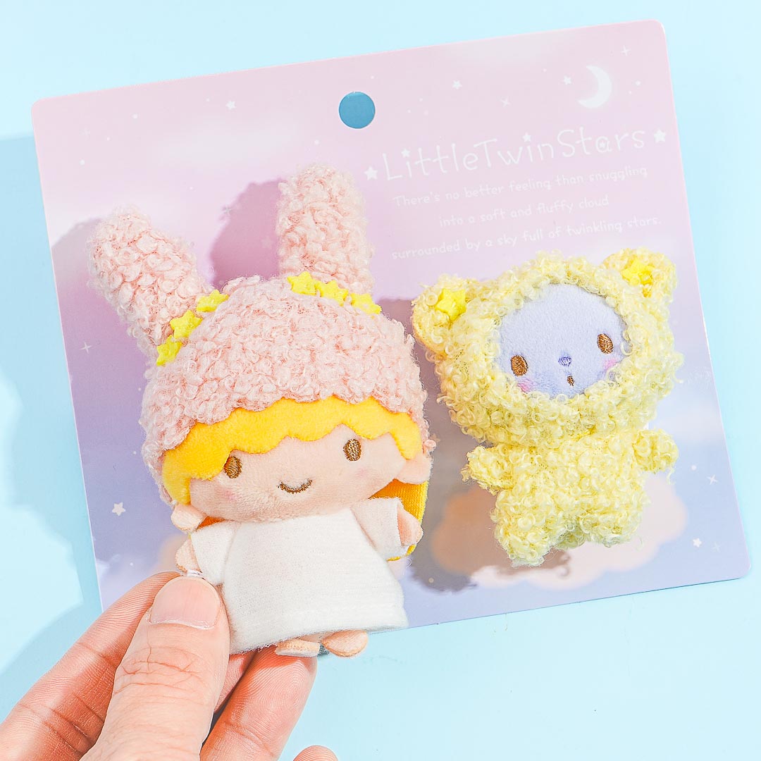 Little Twin Stars Fuwa Fuwa Fancy Brooch Set - Lala & Poff