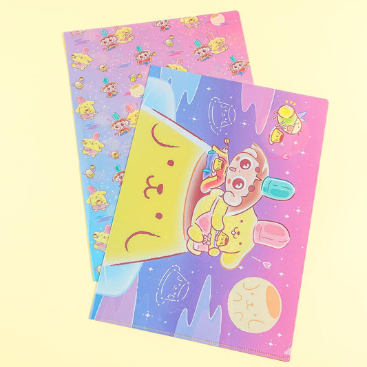 Ojarumaru x Pompompurin A4 File Folder Set - 2 pcs