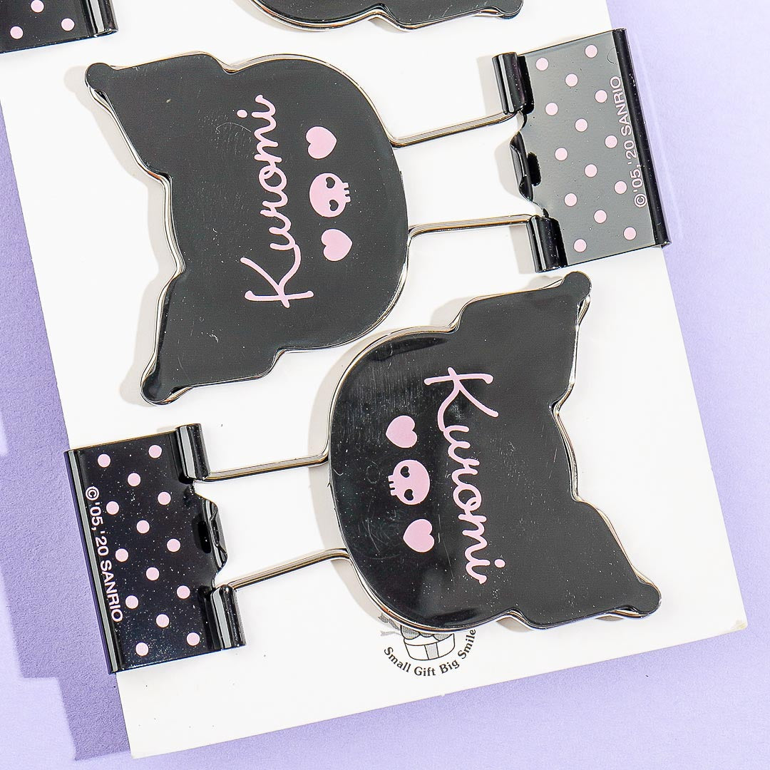 Kuromi Polka Dot Binder Clip Set - 3pcs