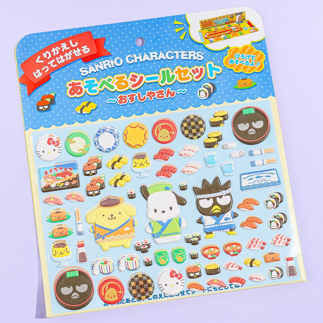 Sanrio Characters Sushi Restaurant Play Sticker Set