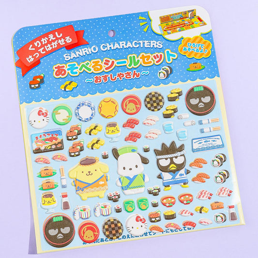 Sanrio Characters Sushi Restaurant Play Sticker Set