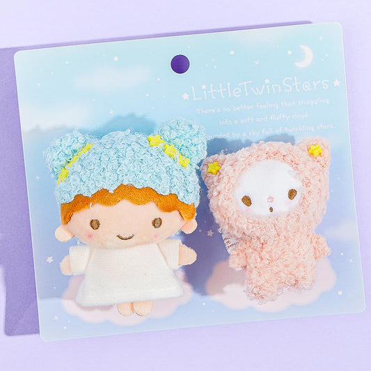Little Twin Stars Fuwa Fuwa Fancy Brooch Set - Kiki & Puff