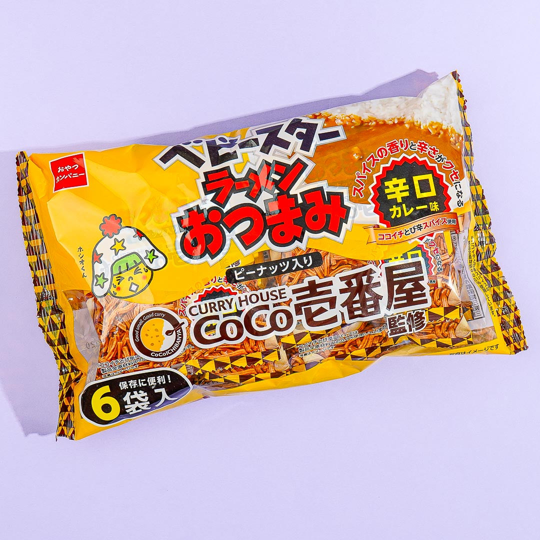 Baby Star Ramen Maru Coco Ichibanya Spicy Curry Snacks - 6 pcs