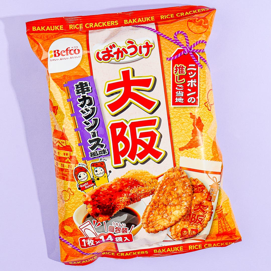 Kuriyama Beika Local Bakauke Rice Crackers - Osaka Kushikatsu Sauce