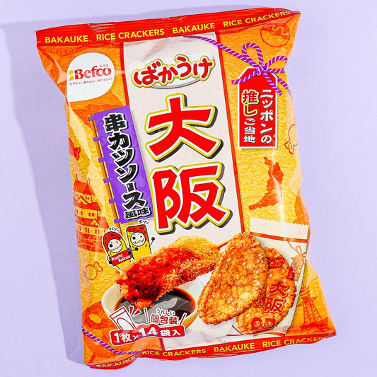 Kuriyama Beika Local Bakauke Rice Crackers - Osaka Kushikatsu Sauce
