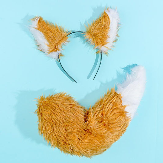 Fox Ears Headband and Tail Set