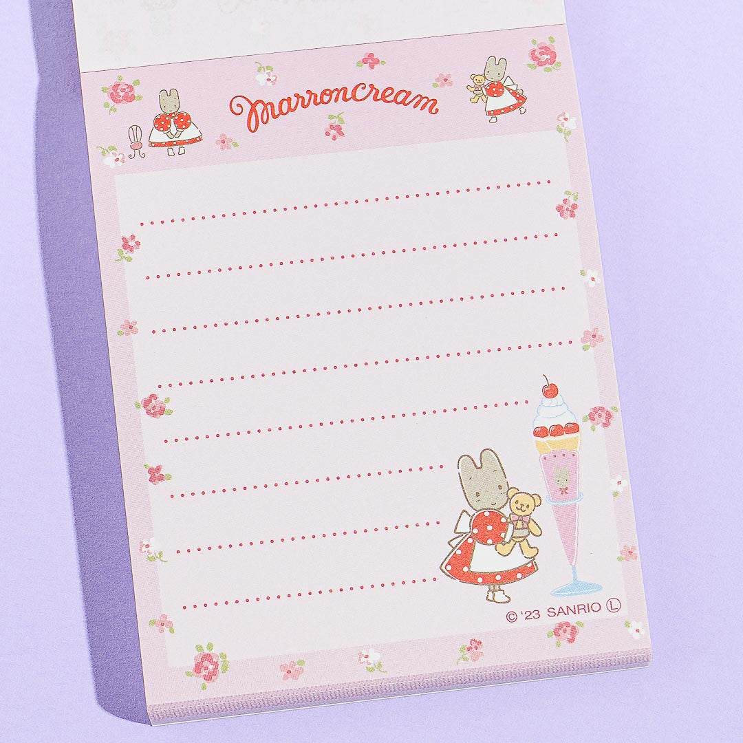Marron Cream Cherry Parfait Mini Memo Pad