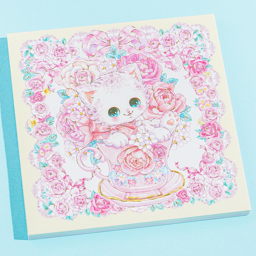 Amenomori Fumika Rose Garden Square Memo Pad