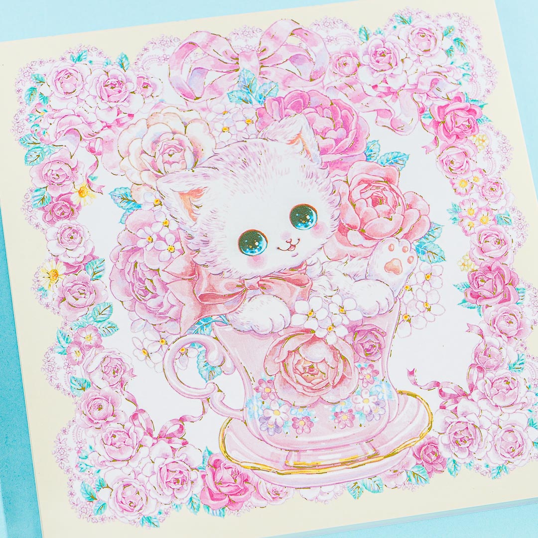 Amenomori Fumika Rose Garden Square Memo Pad