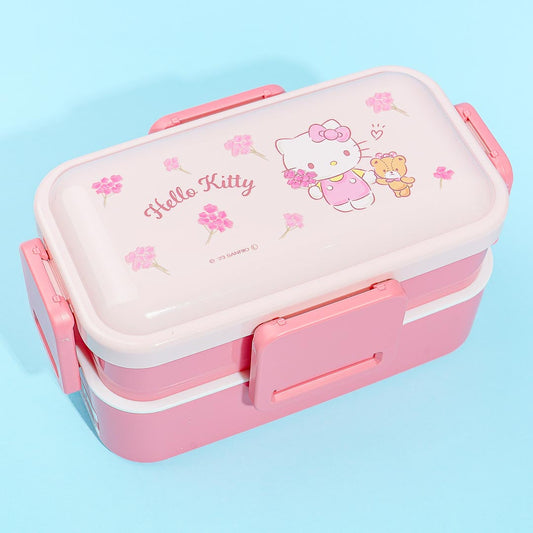 Hello Kitty Pink Floral Harvest Stackable Bento Box
