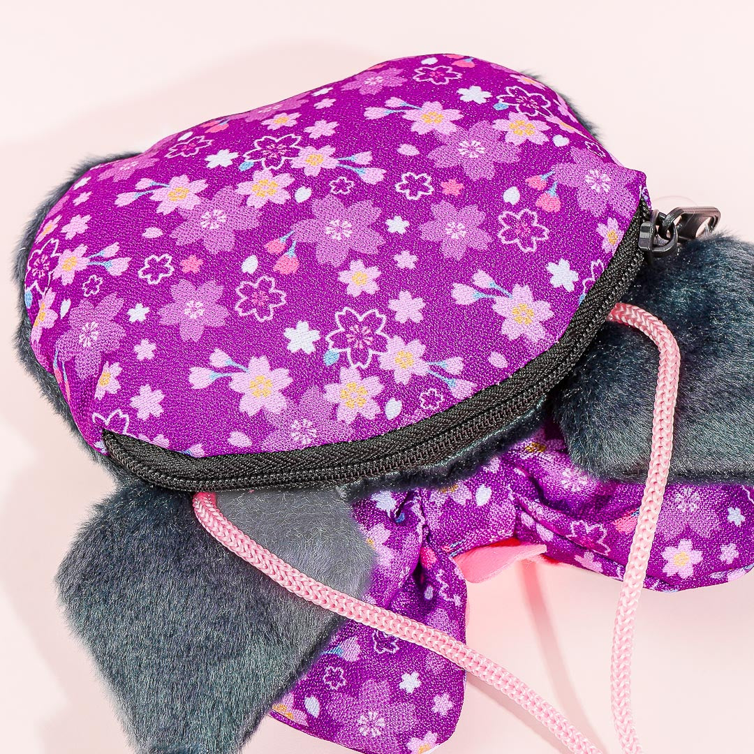 Kuromi Sakura Kimono Face Pochette With Strap