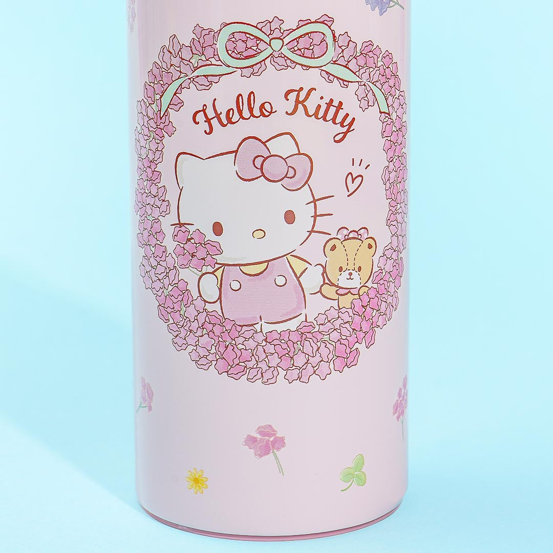 Hello Kitty Pink Floral Harvest One-Push Thermal Bottle