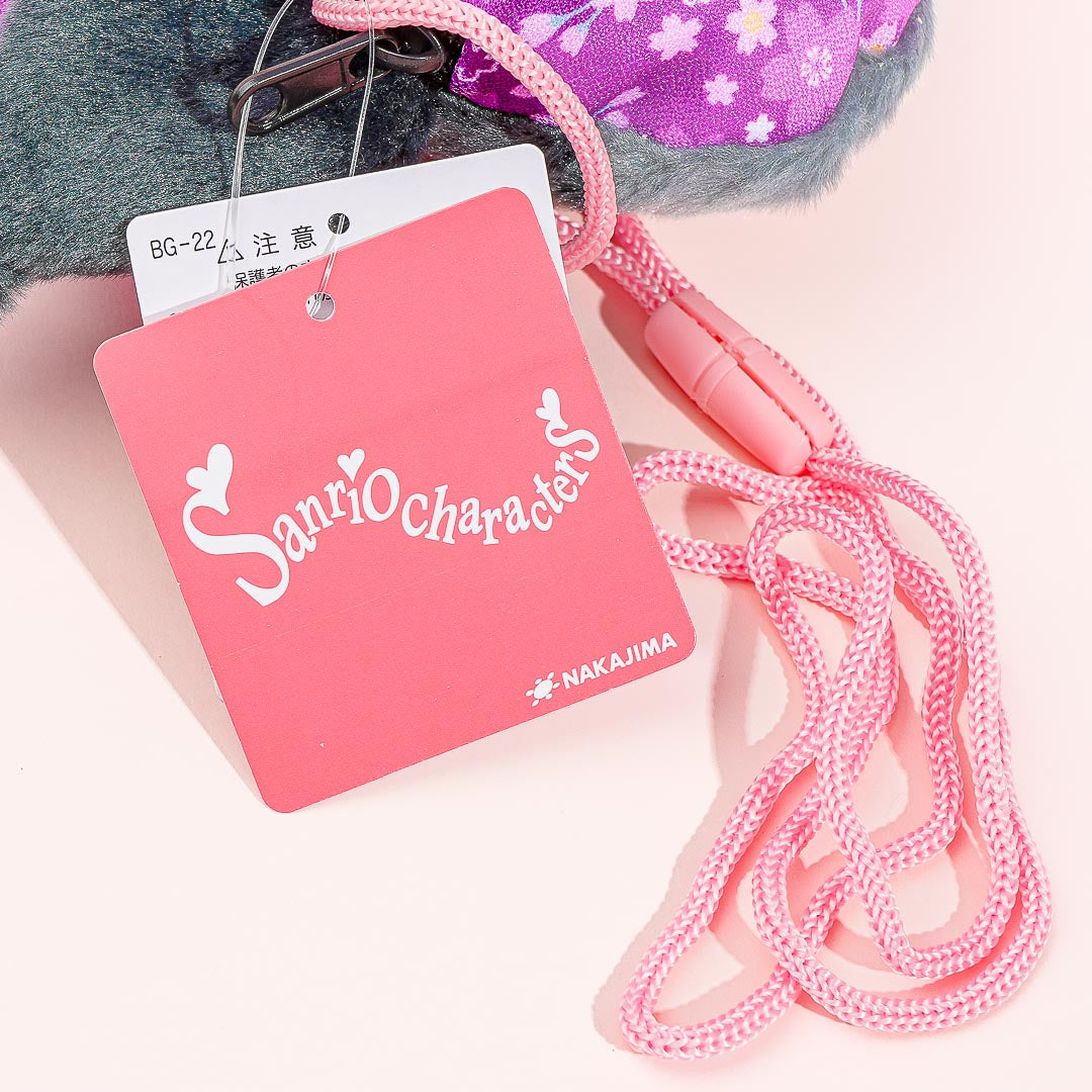 Kuromi Sakura Kimono Face Pochette With Strap