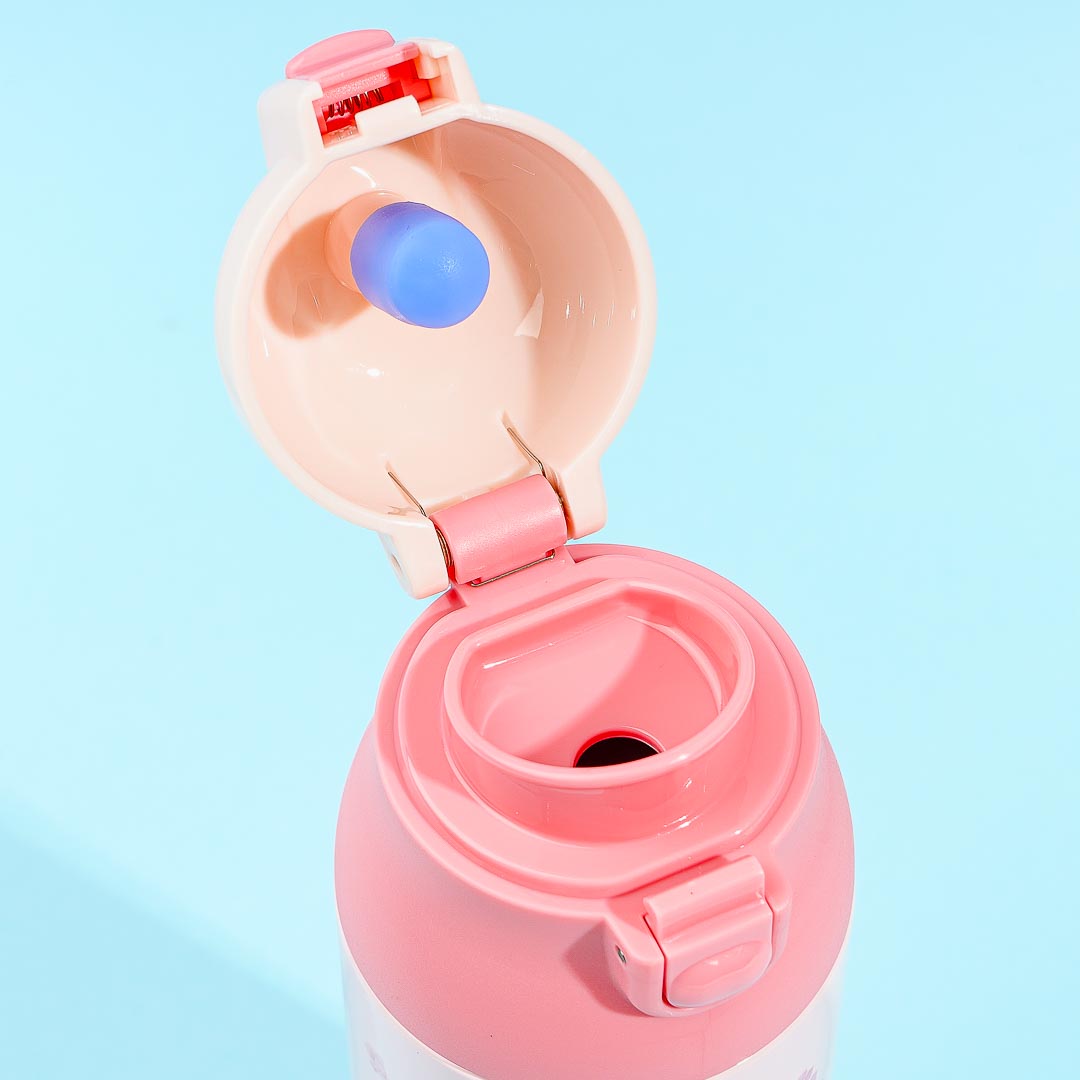 Hello Kitty Pink Floral Harvest One-Push Thermal Bottle