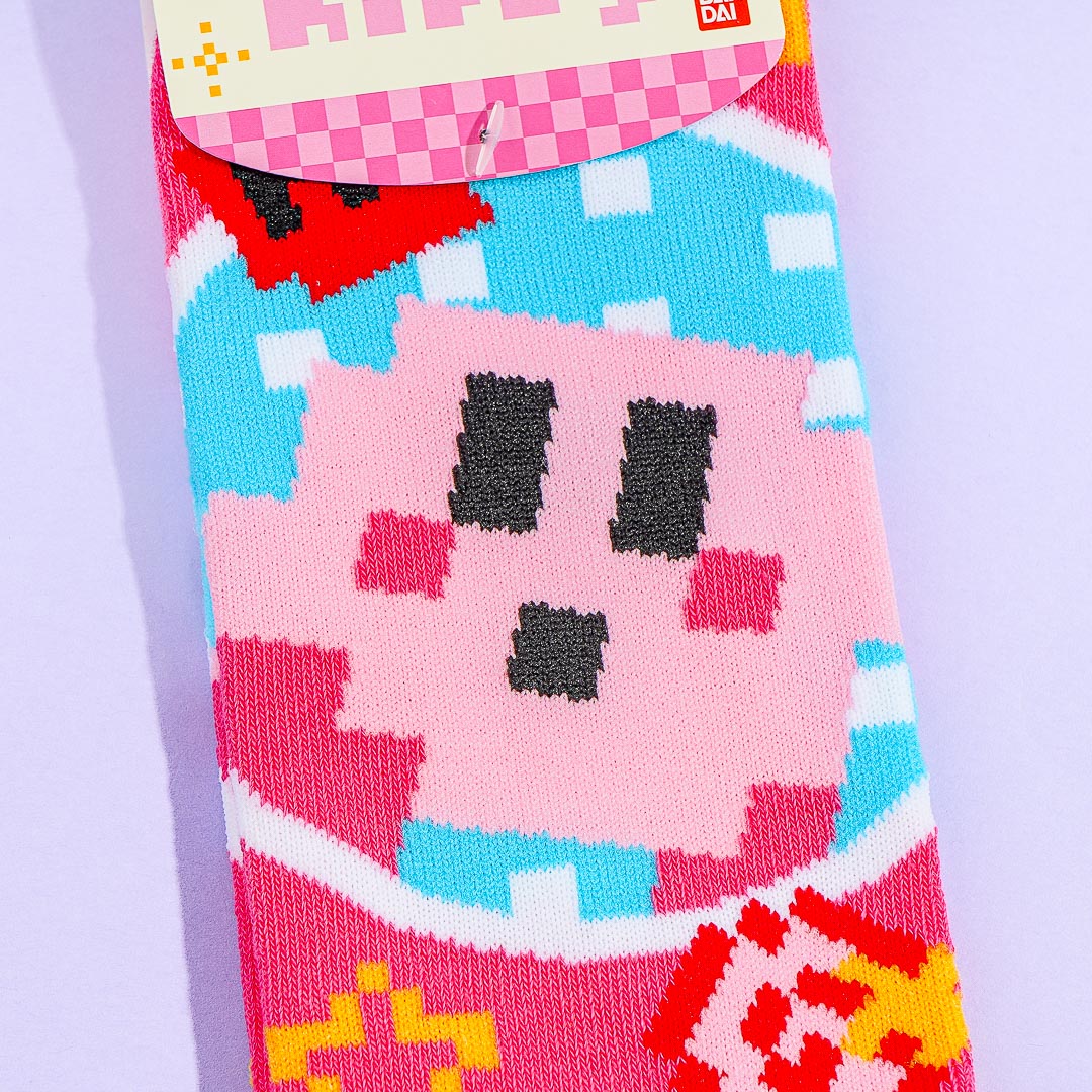 Pixel Kirby Stars x Makoto Ozu Jacquard Socks