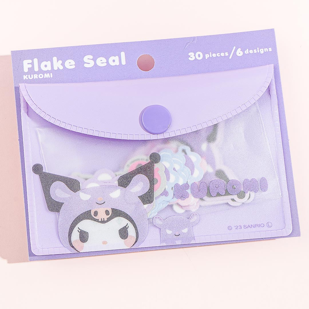 Kuromi Baku Sticker Flakes With Pouch
