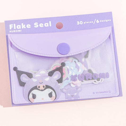 Kuromi Baku Sticker Flakes With Pouch