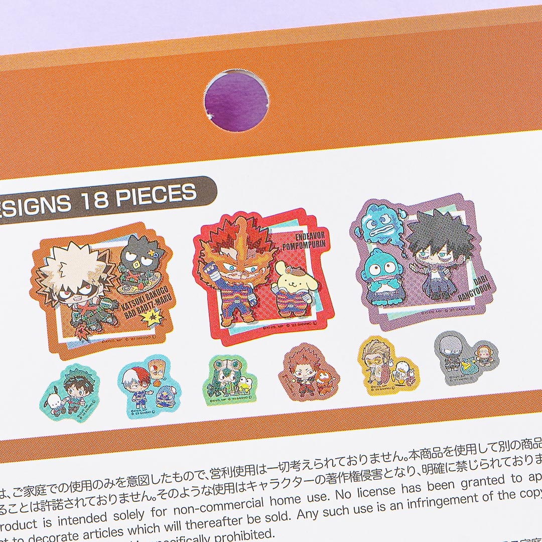 My Hero Academia x Sanrio Characters Piece Seal Set B