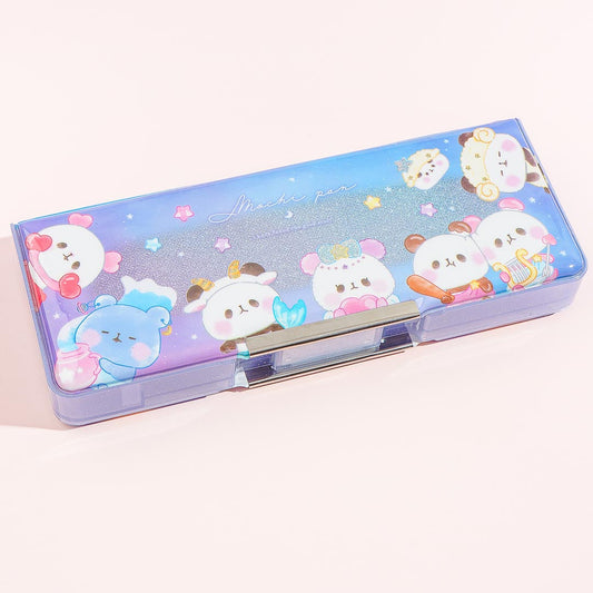 Mochi Mochi Panda Zodiac Sign Glittery Double-Sided Pencil Case