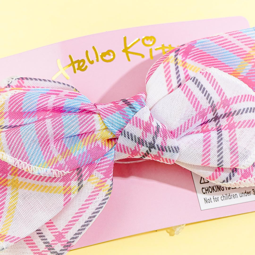Hello Kitty 50th Anniversary Tartan Hair Barrette