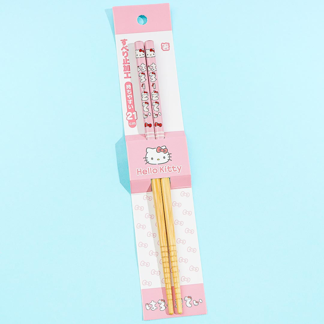 Hello Kitty Hiragana Characters Bamboo Chopsticks