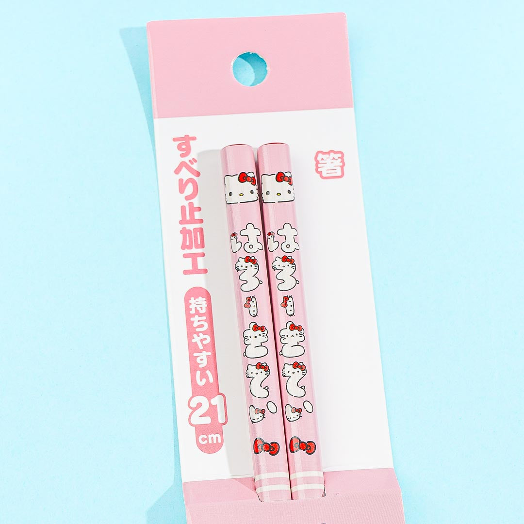 Hello Kitty Hiragana Characters Bamboo Chopsticks