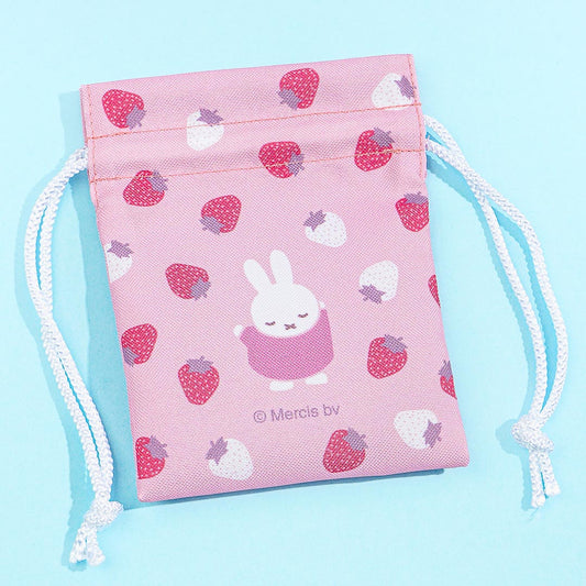 Miffy Strawberry Mini Drawstring Pouch