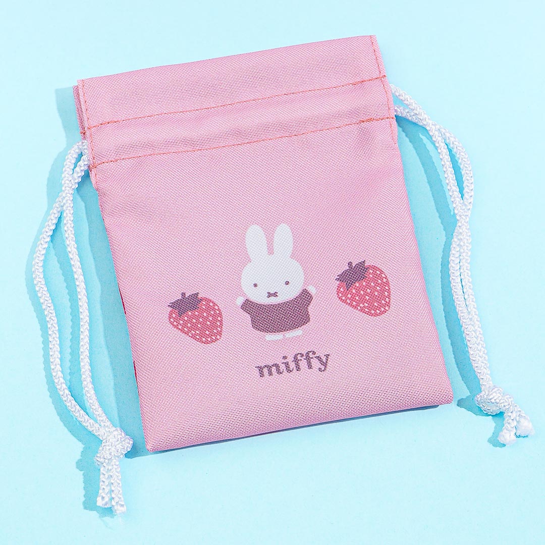 Miffy Strawberry Mini Drawstring Pouch