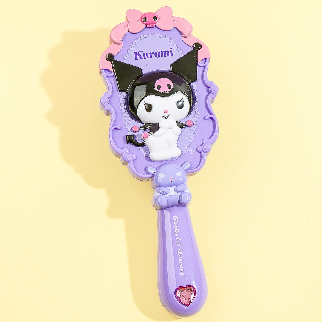 Kuromi Rhinestone Heart Hair Brush