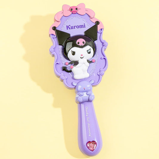 Kuromi Rhinestone Heart Hair Brush