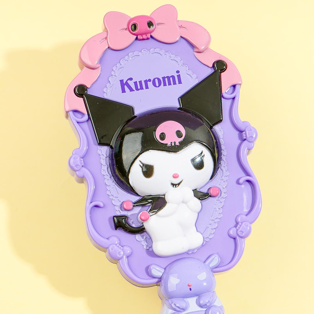 Kuromi Rhinestone Heart Hair Brush