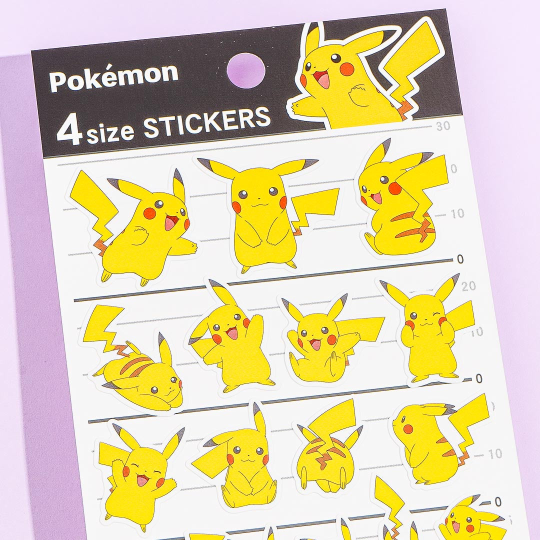 Pokemon Pikachu 4-Size Stickers