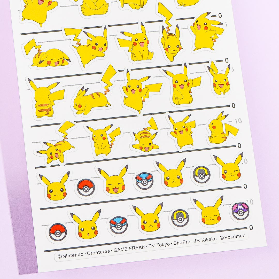 Pokemon Pikachu 4-Size Stickers
