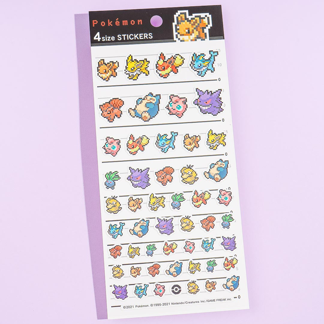Pokemon Eevee Pixel Art 4-Size Stickers
