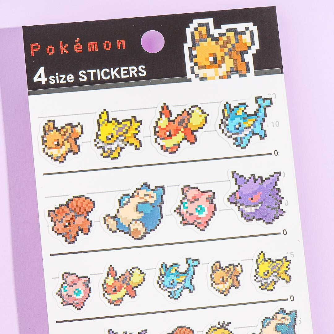 Pokemon Eevee Pixel Art 4-Size Stickers
