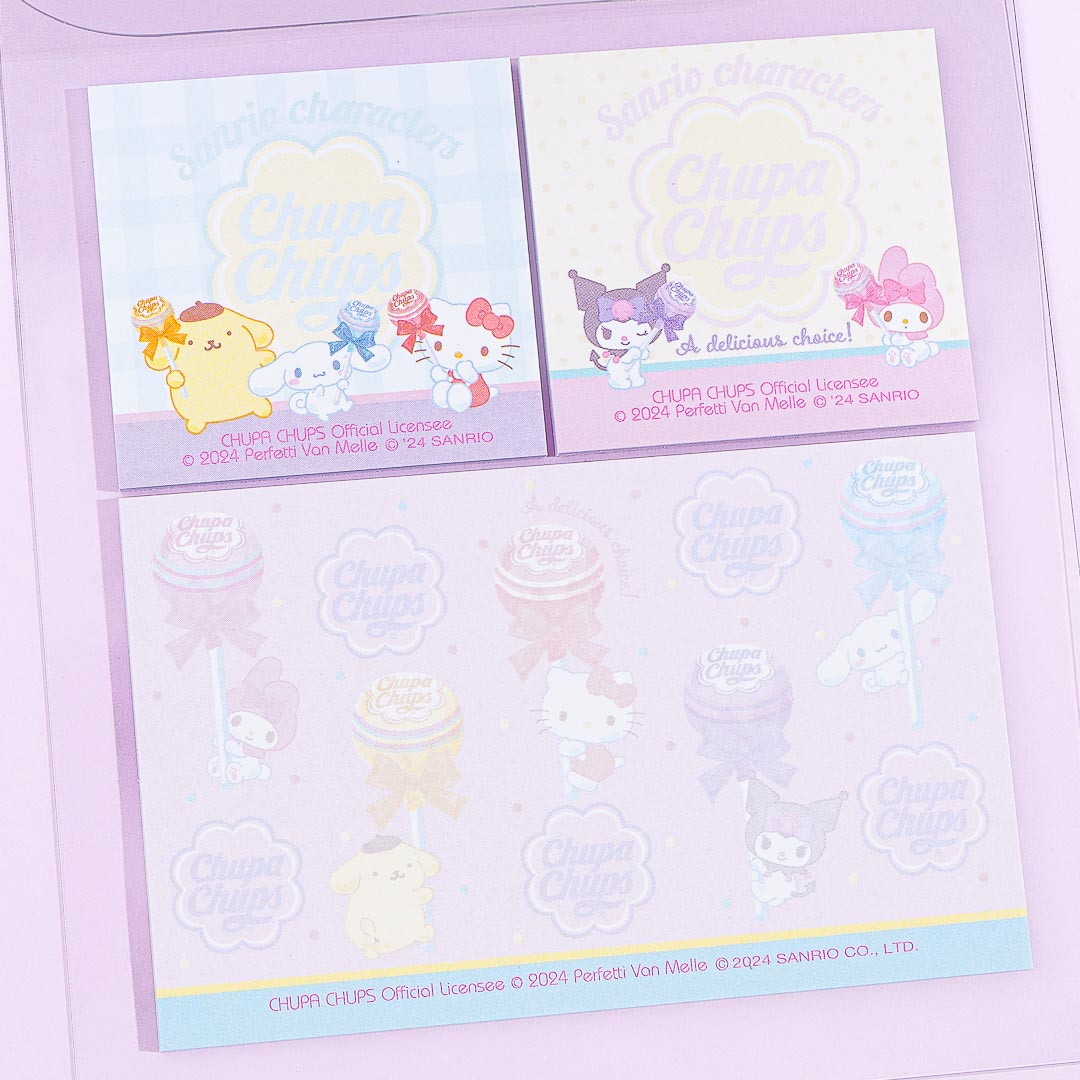 Sanrio Characters x Chupa Chups Memo Pad Set
