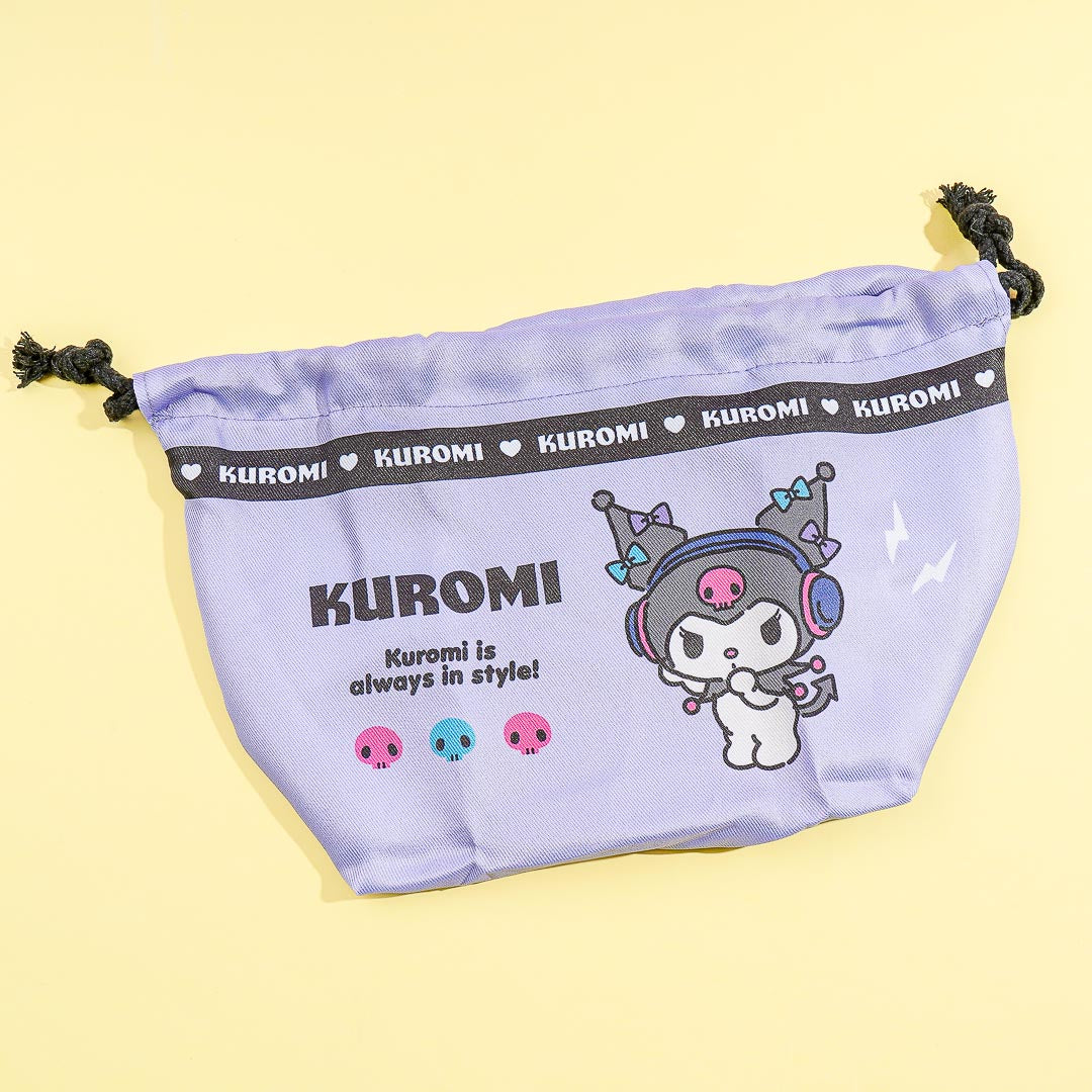 Kuromi Music Time Drawstring Pouch