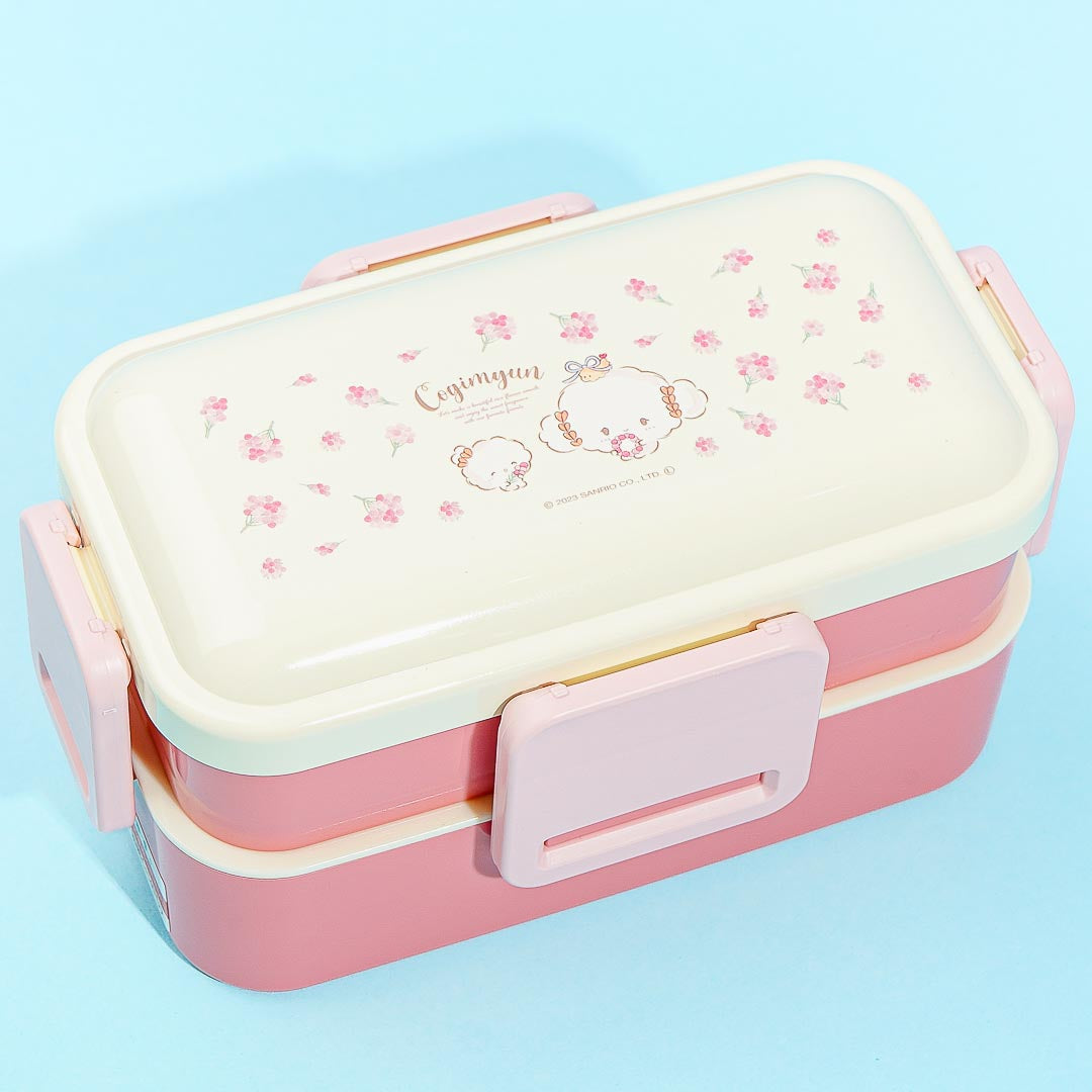Cogimyun Flower Wreath Two-Tiered Stackable Bento Set