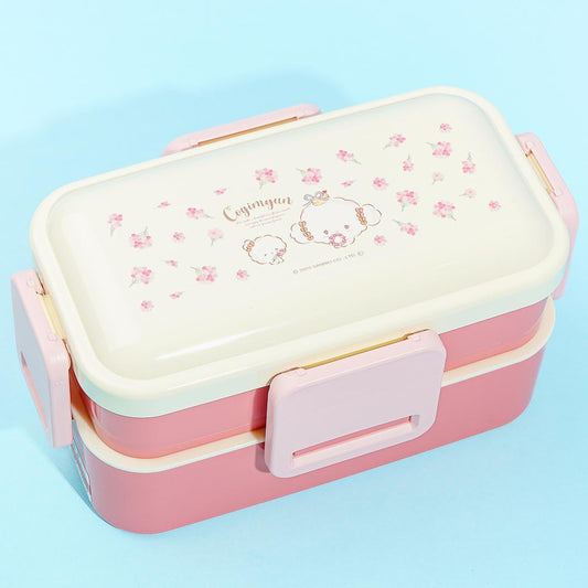 Cogimyun Flower Wreath Two-Tiered Stackable Bento Set