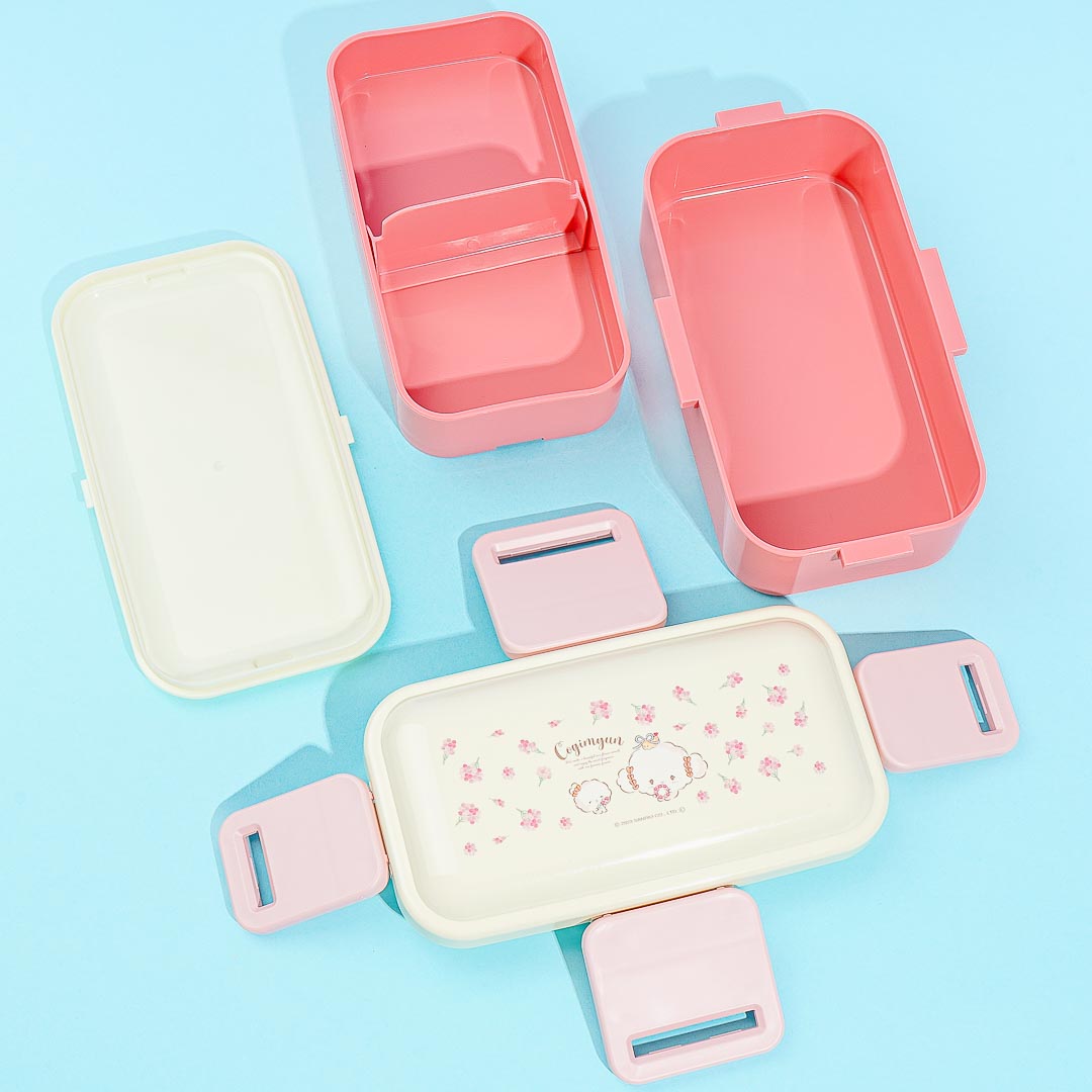 Cogimyun Flower Wreath Two-Tiered Stackable Bento Set
